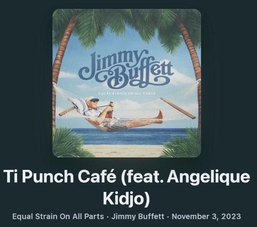 SandbarSoul's tweet photo. Anybody else loving this @jimmybuffett song as much as I am?  Thanks to @JDSpradlin for spinning this regularly on @radiomville !!!! #tipunchcafe https://t.co/DW56oH69rt