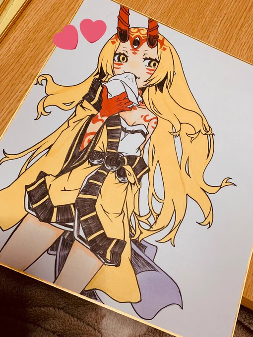 準備でけたから色紙描いてました(((o(*゜▽゜*)o)))もうちょいしたら東京に向けて出発するなり