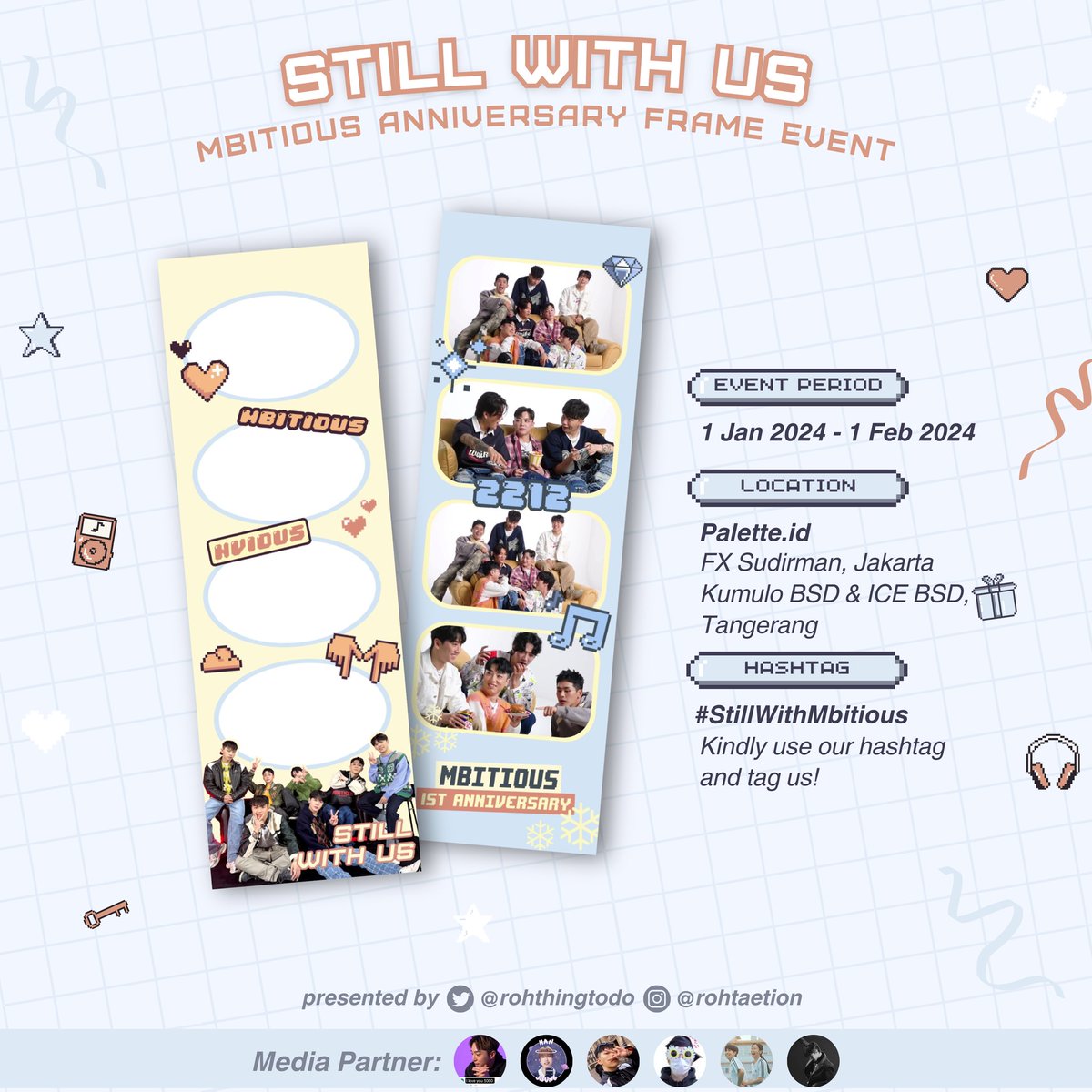 rohthingtodo's tweet photo. HELLO INA NVIOUS!!
Just want to remind you that photobooth event in @palette__id will start from 1st january 2024!! Thank you ʚ♡ɞ
#StillWithMbitious #엠비셔스 #엔비어스 https://t.co/L0NdzPD9V7