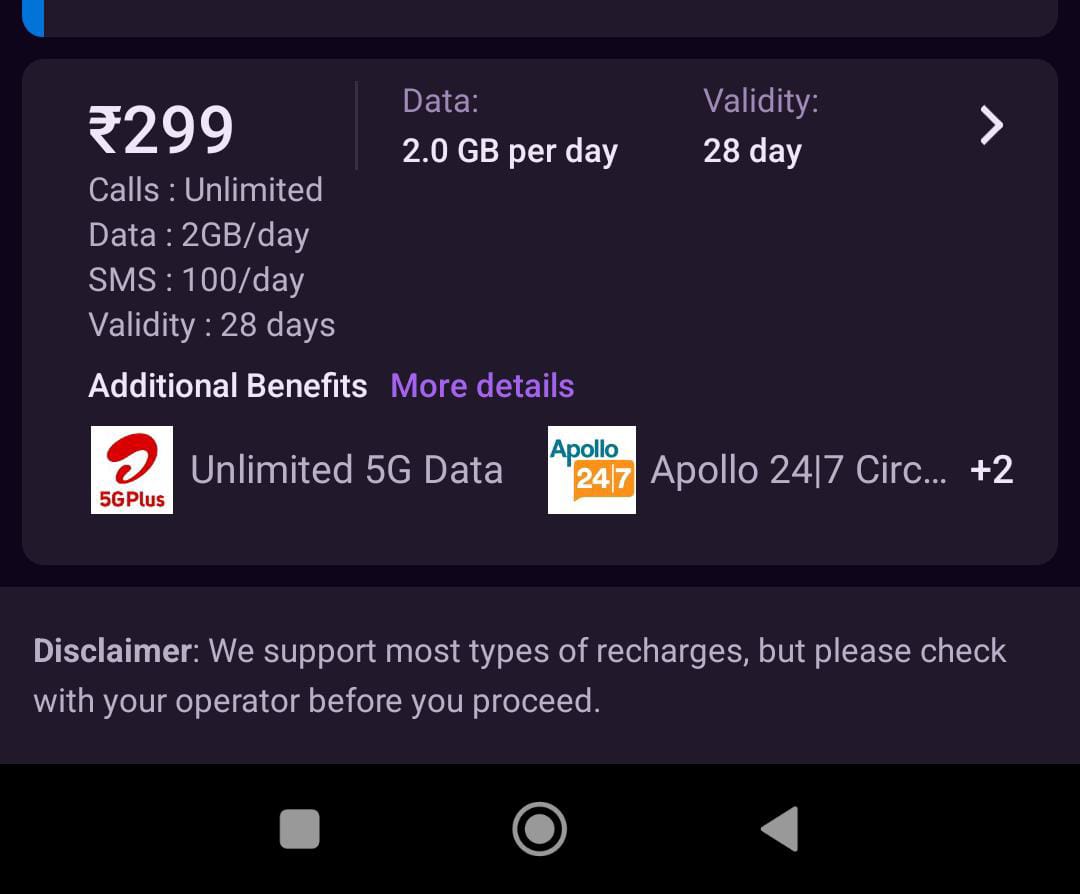 SyedReh46866976's tweet photo. Hii @airtelindia @airtelnews @Airtel_Presence Just now i selected the recharge of 299 for my Airtel Number for 2GB data per day, instead of 2 GB only 1.5GB has been recharged to my number I'm attaching the Screenshots of the case plz respond to this. 
@aajtak @ndtv @PTI_News https://t.co/6o4IXblqiv