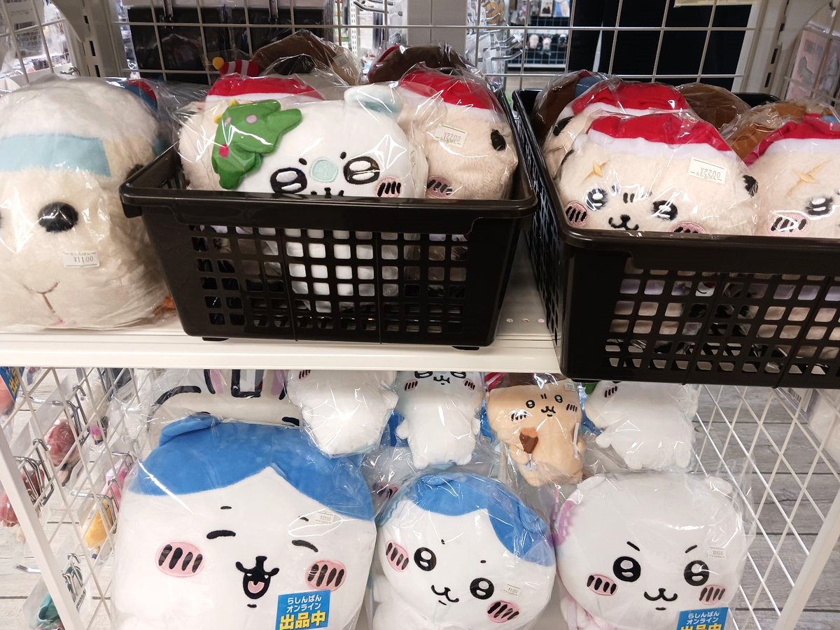 lashin_yao's tweet photo. 【#らしんばんリノアス八尾店】
#ちいかわ #ぬいぐるみ 多数入荷しました!
入口近くにて展開を行っておりますので、
皆様のご来店お待ちしております🎵
#らしんばん
#大阪
#八尾
#LINOAS https://t.co/Qm6RLHo9CI