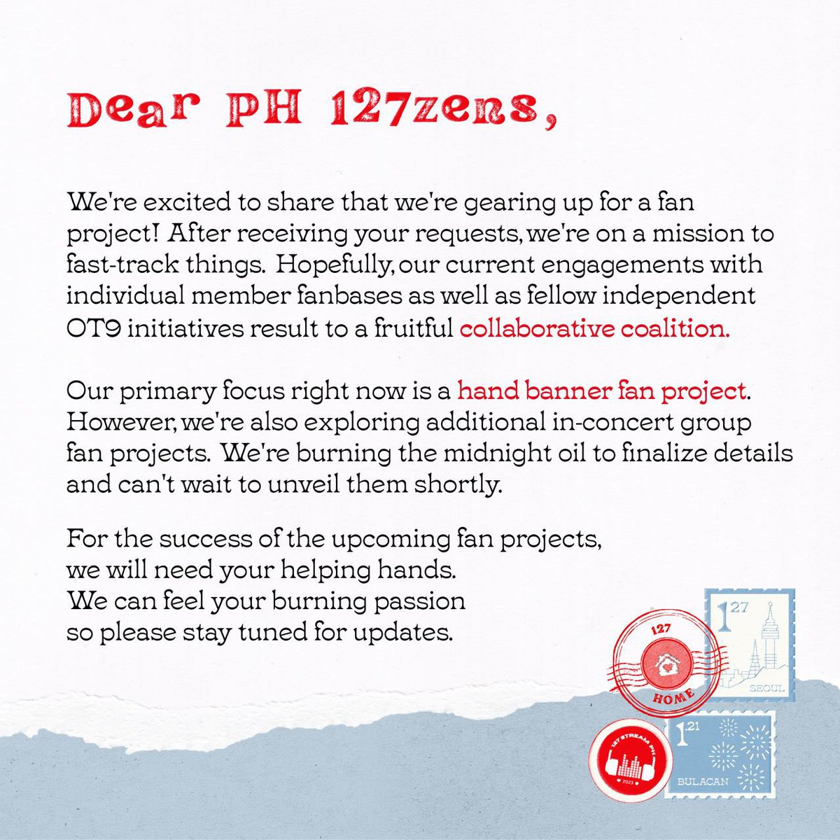 We heard you! 📢

We're actively expediting a banner fan project, driven by the requests of fans like you. Joining forces with other fanbases and initiatives who share your enthusiasm, we're on a tight schedule to bring this project to life. Together, let's make this happen! 💚