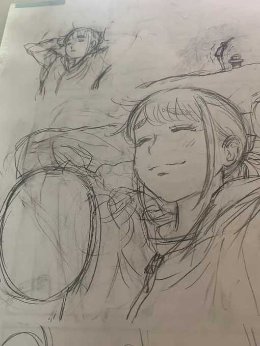 何度も描き直してギタギタの下描き。
朝からこれしかやってねぇ。
この一枚で仕事納め。
今年もありがとうございました。また来年。 