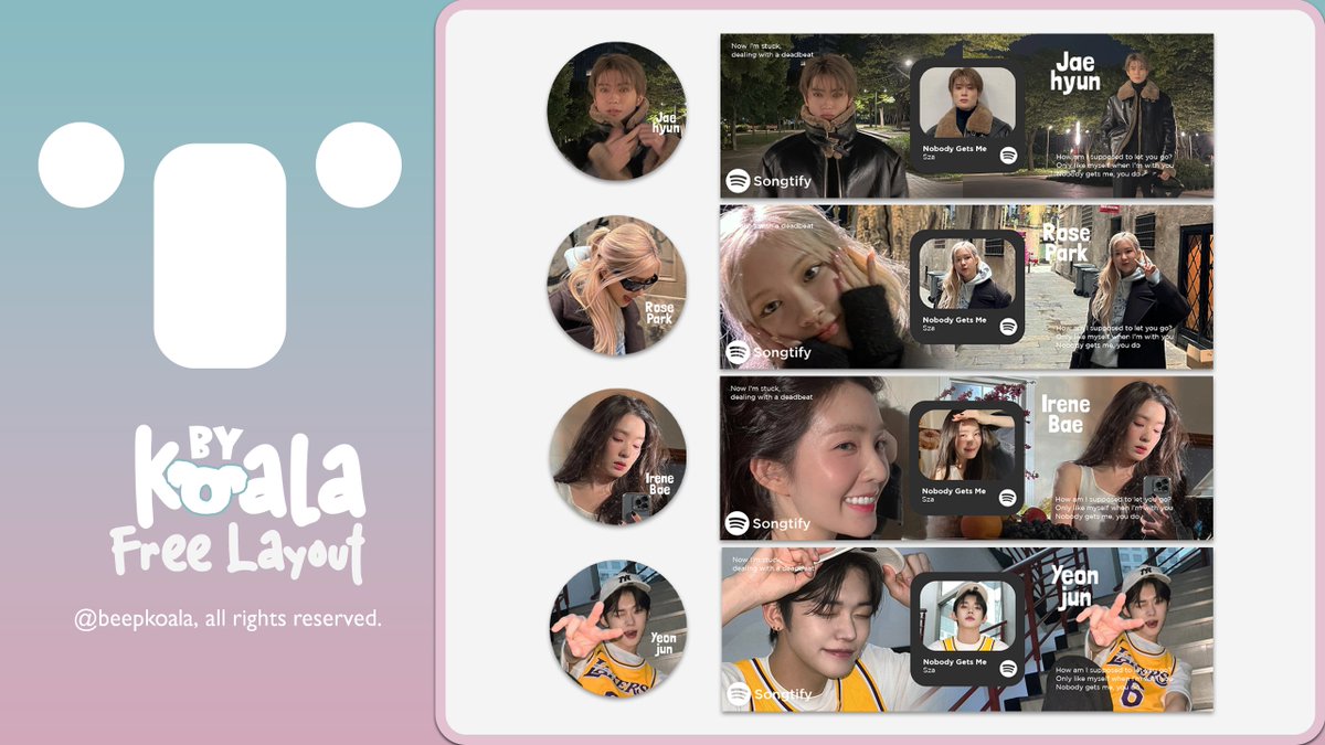 help repost? thank you!🐨

Dalam rangka merayakan 77th Mensive <a href="/favoritinz/">𝑨𝒅𝒅𝒊𝒄, 정.</a> &amp; <a href="/babyfaiwry/">gina.</a>, ada 4 FREE LAYOUT nih untuk kalian!

Caranya? Scroll down⬇️