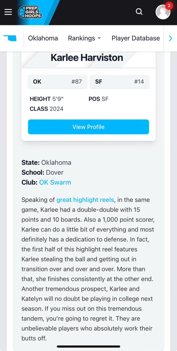 Thank you for the write up! <a href="/JasonGreenBball/">Jason Green - PGH Oklahoma Scout</a> <a href="/PGHOklahoma/">Prep Girls Hoops Oklahoma</a>
