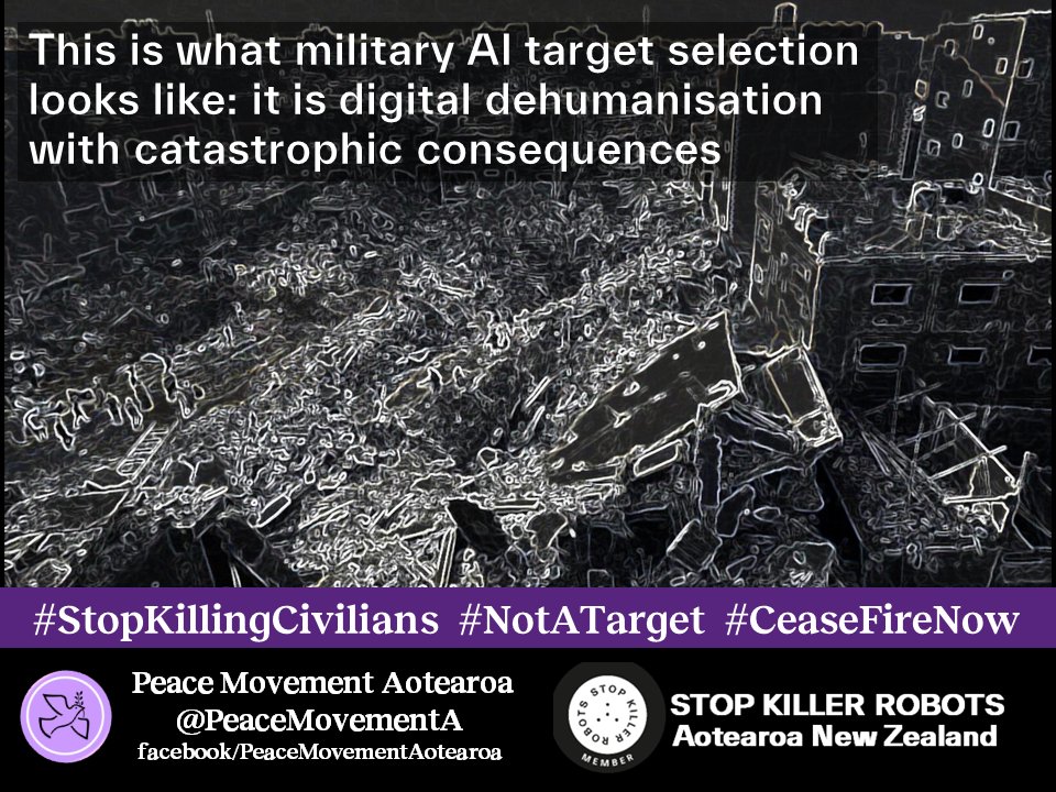 PeaceMovementA's tweet photo. Military AI target selection👇https://t.co/wRaoZJnAI6 #CeaseFireNOW #NotATarget #StopKillingCivilians @timjonesbooks @FranceskAlbs @ronnykareni @PadreJB @pacfemcop @diva4equality @AKPeaceAction @EpeliVl @CWSNZ  @Just4Pal @moanatribe @PadreJB @wagepeaceau @pclimb @sian_troath🧵1/3 https://t.co/kyhAJiFElX