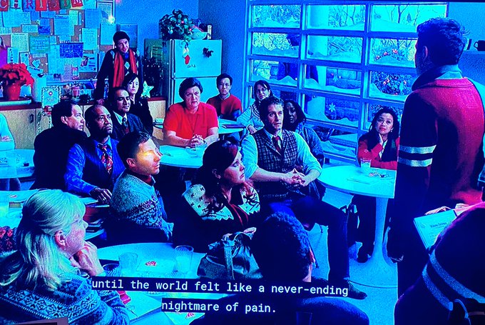 I was watching an old Christmas episode of Glee, then I looked up and saw myself sitting in the teachers