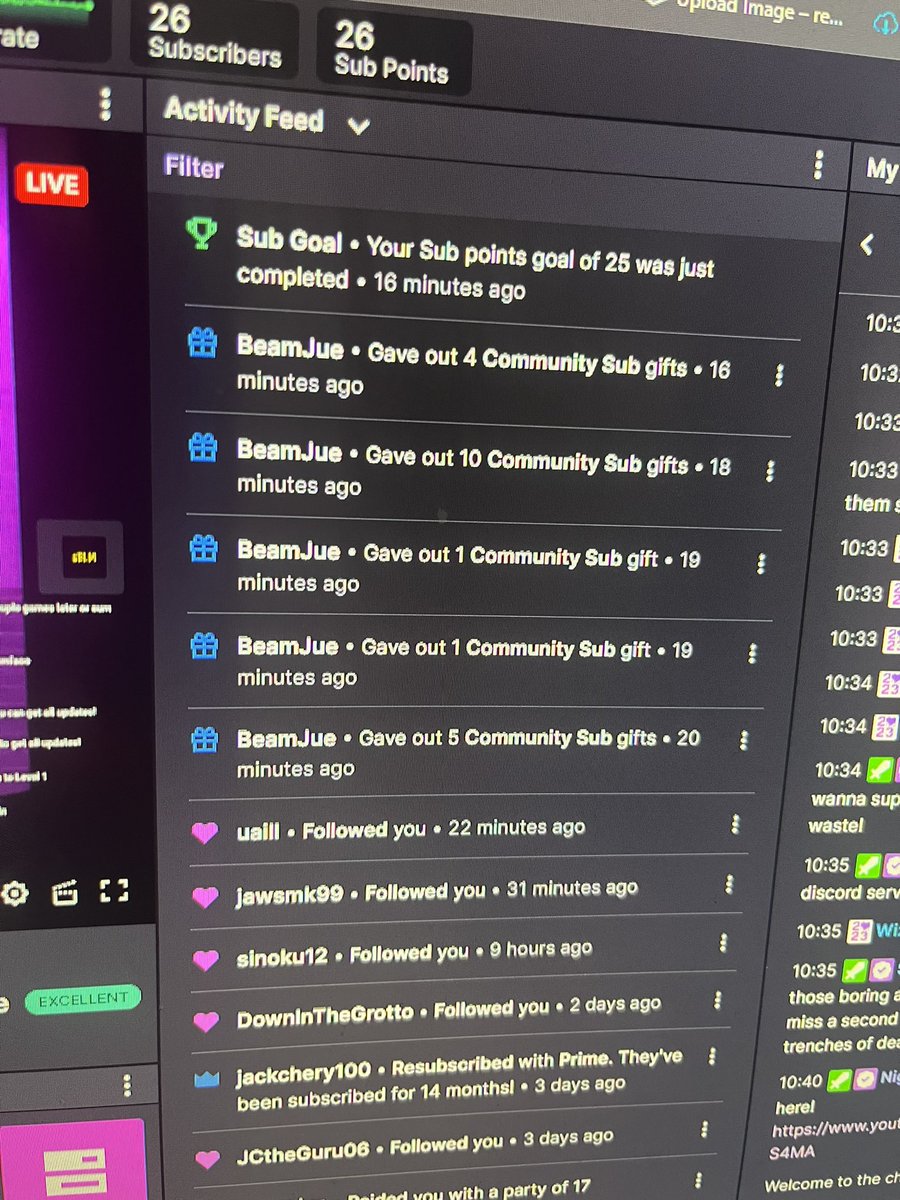 ArtistRebornTM's tweet photo. I knew the support will come back‼️🥹 My guy @BEAMJUE came into my stream and gifted 25 subs💕 Broke my goal and started a new one😅‼️

Showed endless support and barely get it reciprocated, me and him barely know each other and we both support each other for the sake of it‼️ Cheers to a great friendship my man🥂