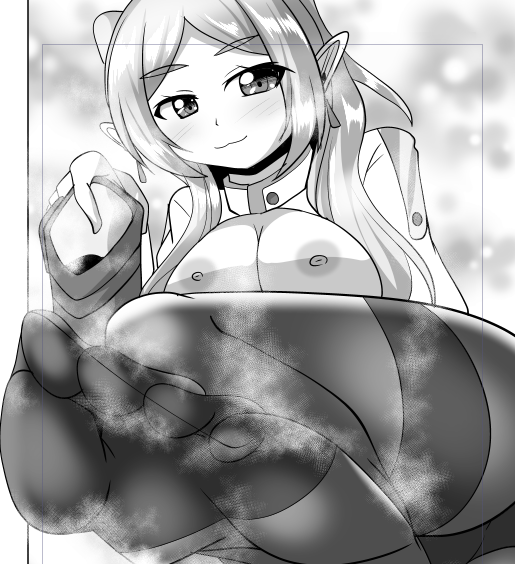 これはおまけ本用に描いている、蒸々のフリーレン 