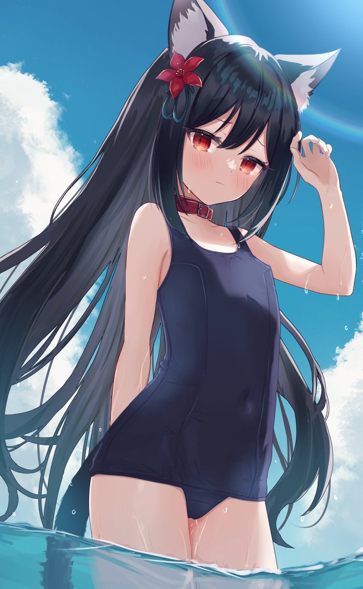 スク水けもみみちゃん+プラにゃん! #今年も残りわずかなのでお気に入りの4枚を貼る