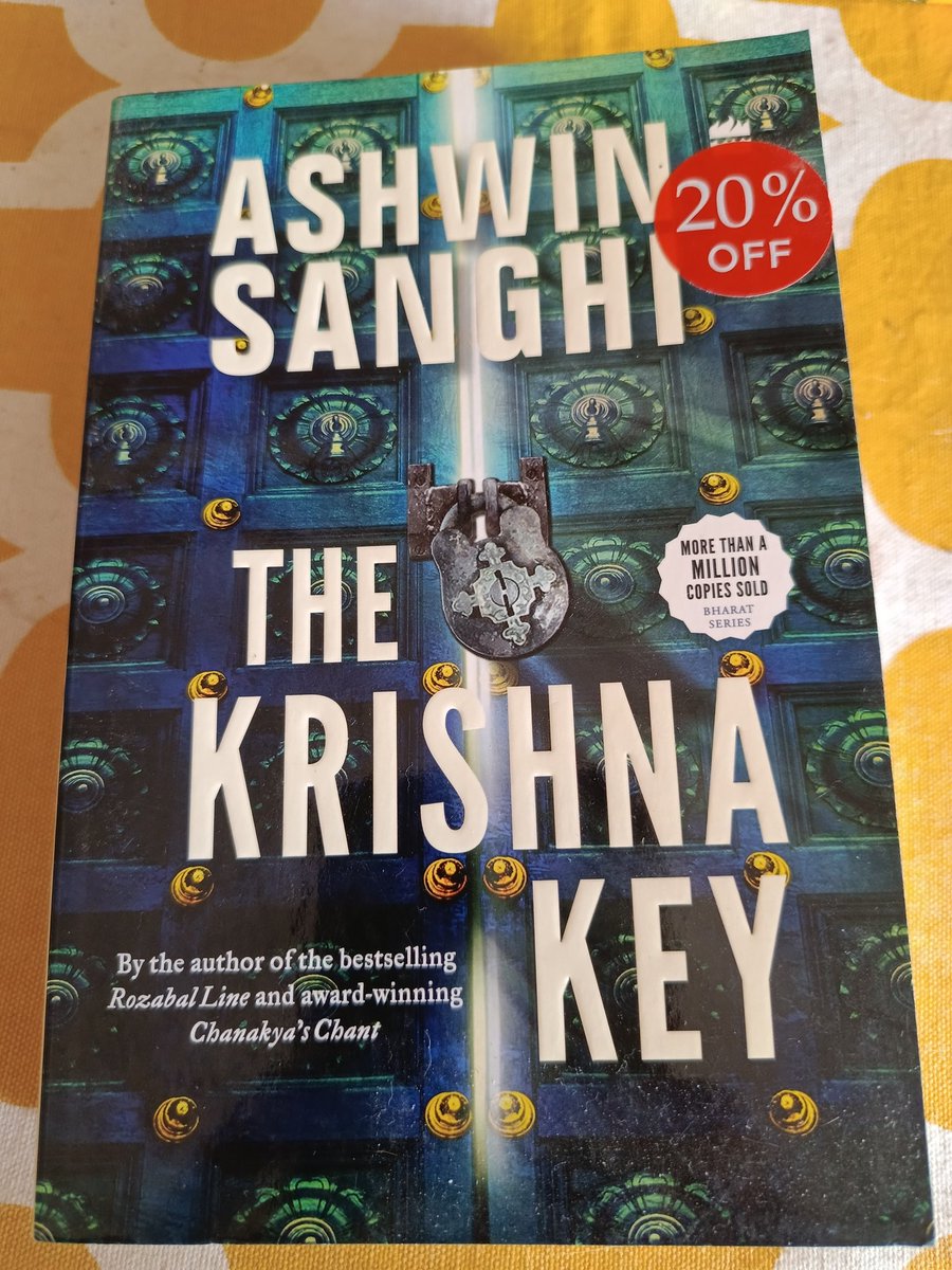 shrikantkhopkar's tweet photo. Starting third book 📚 #TheKrishnaKey by ✒️
@ashwinsanghi 

#Knowledge💡 wrapped in a gripping tale. 

Enjoyable !♥️ https://t.co/8WLuCFN17j