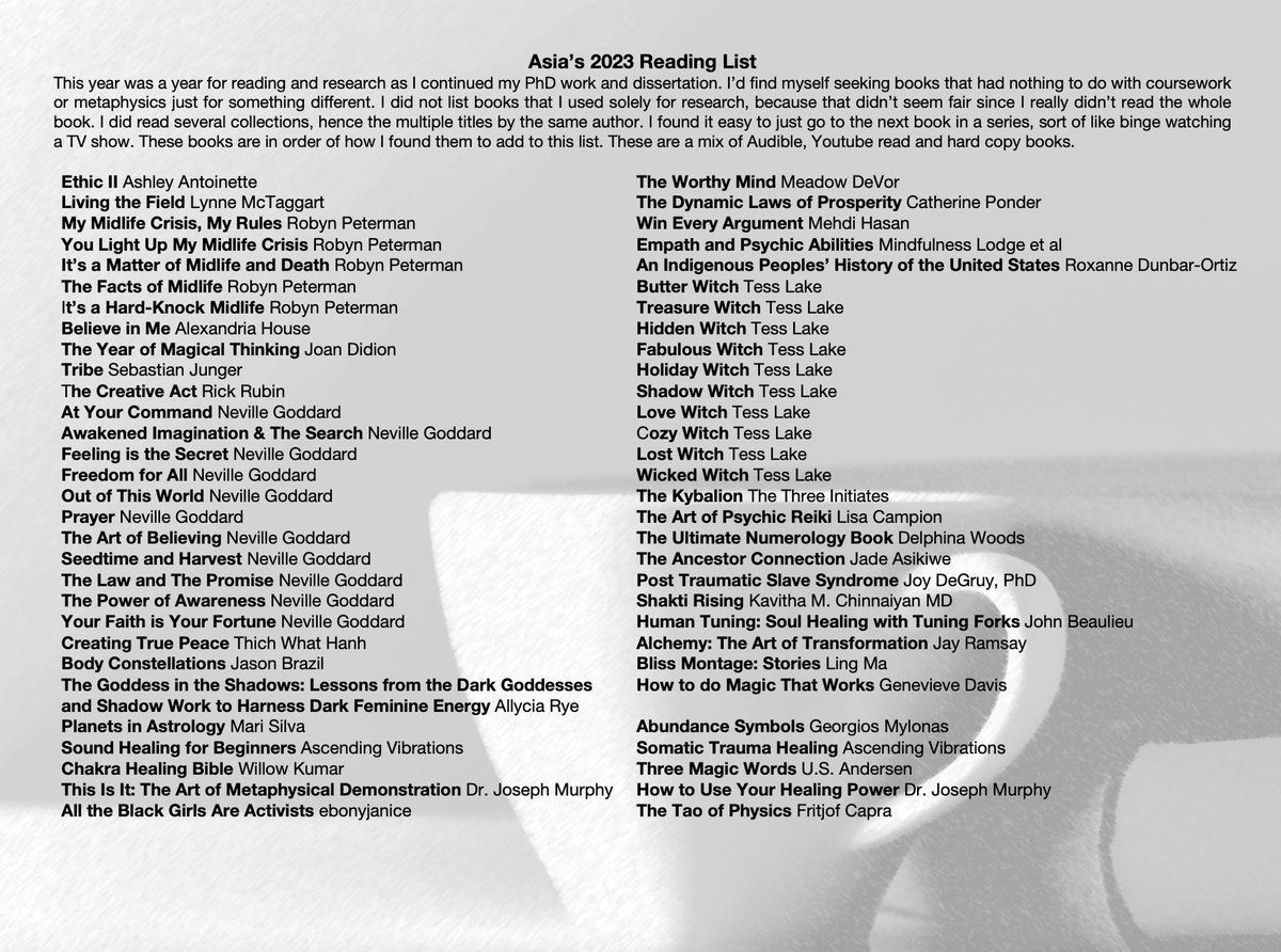 It was way too hard to find everything for this list. I think I’ll go back to documenting my “Now Reading” here to help me out. Might as well use this app for something 🤷🏽‍♀️.