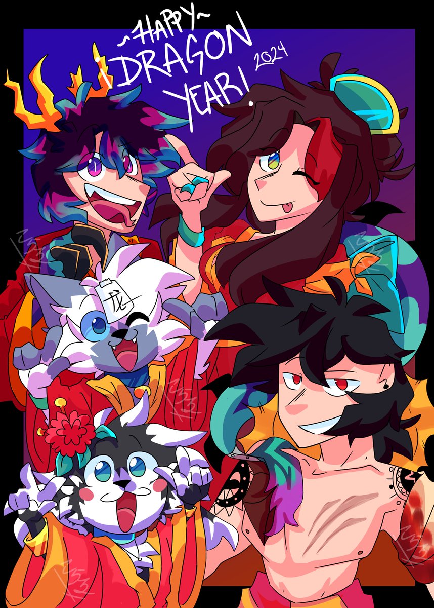 Kurogi_kun's tweet photo. 🐉✨HAPPY DRAGON YEAR🎉🎊
#DRAGONYEAR2024 #NewYear2024 #Panitas #digitalart #artdigital #EmiZ50 #RamCore #FranciscoGames #AlexyLobito #AzuhhKaii 
[🌟@FranciscrosG @RamCore123 @Emiz50_uwu @alexy_lobito @AzuhhKaii 🎊] https://t.co/q5tivaeSfT