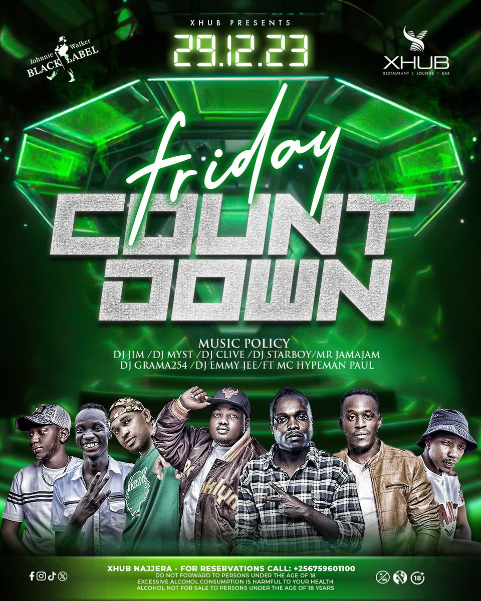 Xhub presents the Friday count down, Full with vibes and your favourite DJs