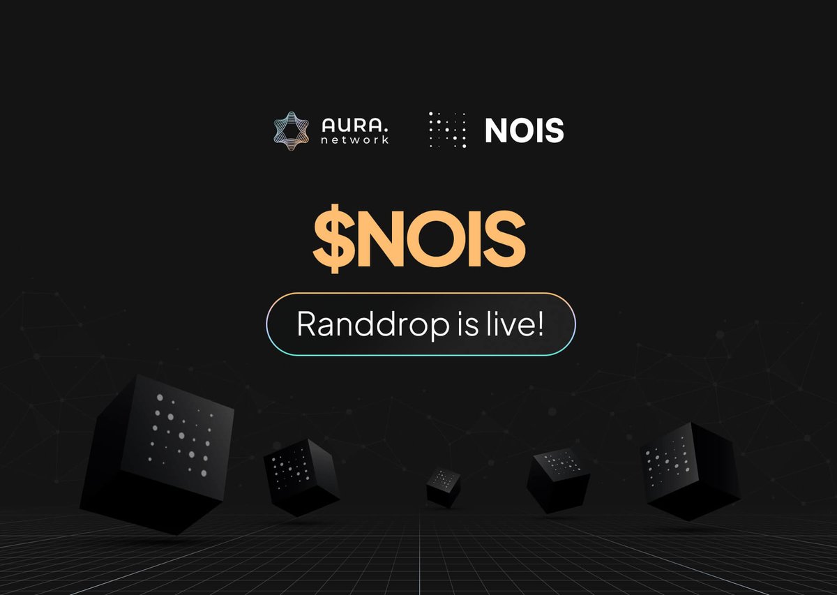 Airdrops_one's tweet photo. $NOIS Randdrop 🎲 updates:

1⃣ $AURA randdrop round 2 is officially ON

➡️Claim here: https://t.co/ZZy5izx7uc
➡️List of eligibile addresses: https://t.co/KLzoNPKxLf
➡️Snapshot: November 30 - Aura block 3860000
➡️Min stake: 62 $AURA @AuraNetworkHQ 
➡️36% remains unclaimed - and may go fast
➡️Round 1 is officially over

2⃣ $NOIS 🎲 coming to $INJ @Injective_  stakers soon, with support for @MetaMask 

3⃣ $OSMO drop is still delayed

Per @NoisRNG discord, the bug affecting the randdrop from going live has been raised to @osmosiszone  and it's pending resolution. There is no ETA at this time.

🔗Links

➡️ $NOIS Discord: https://t.co/nfrBxNXsbT
➡️ $NOIS Airdrop: https://t.co/iW4aLEmcdd
➡️Stake $NOIS with our Sponsor @EnigmaValidator :https://t.co/ojkXsF9VWh
➡️Web: https://t.co/2l4fdWK3zo
➡️ $NOIS on @InterchainInfo: https://t.co/2j8YkELXAM