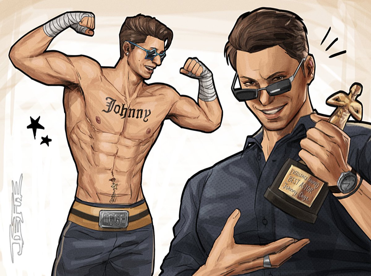 kuyajefie's tweet photo. silliest guy in the world !

+ burfday gift for @superstarrcloud 

#mk1 #johnnycage https://t.co/GfVsEYJEpB