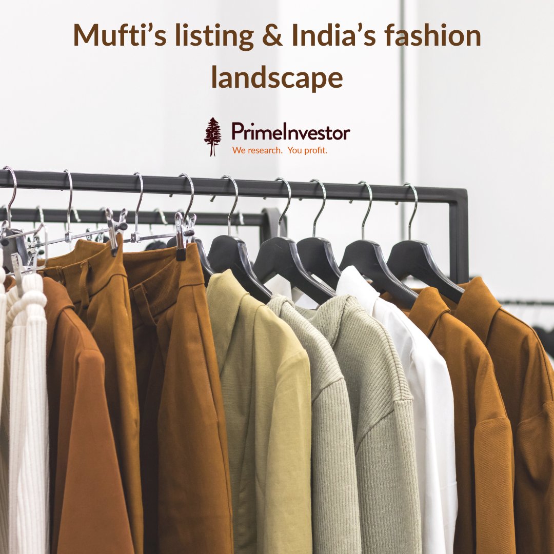 primeinvestorin's tweet photo. Menโs #fashion brand Mufti (Credo Brands Marketing) got listed last week after its #IPO that got subscribed 51X (Retail 100X). Here is a look at the Co and the men's fashion landscape in India.
A thread ๐งต Read & retweet! Let's go! ๐
#MuftiIPO #stockmarketnews #fashionretail https://t.co/BYNDxJ8ZaY