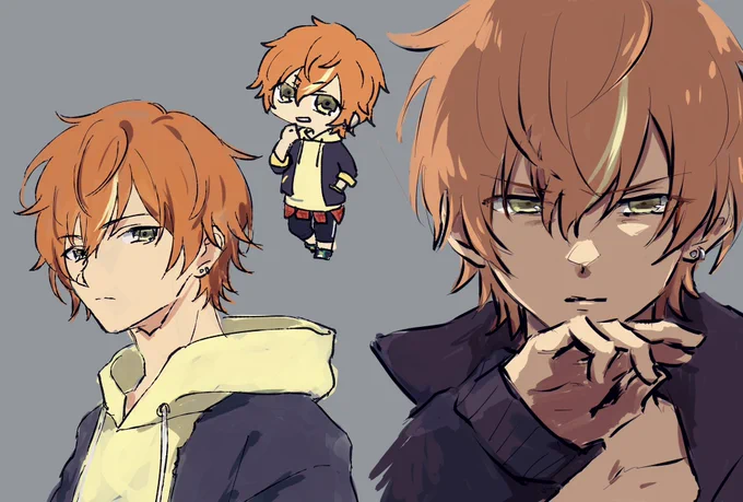 #今年も残りわずかなのでお気に入りの4枚を貼る  お気に入りも何も絵を描いてなすぎて泣いたけど顔か構図が好みのやつたちです。