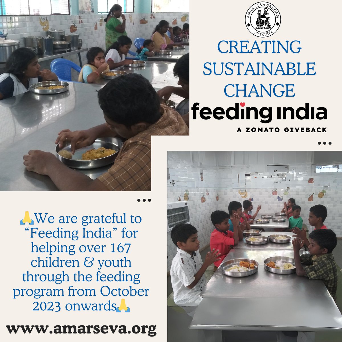 amarseva's tweet photo. Thank You @FeedingIndia for distributing free food items for November 2023 which is benefiting our service users in the Sangamam School & Residential Program for Special Needs Children, Disabled Youth Trainees & Home Students.
#FeedingIndia #DailyFeedingProgramFI #ChildNutrition https://t.co/DE9RQkuo9m