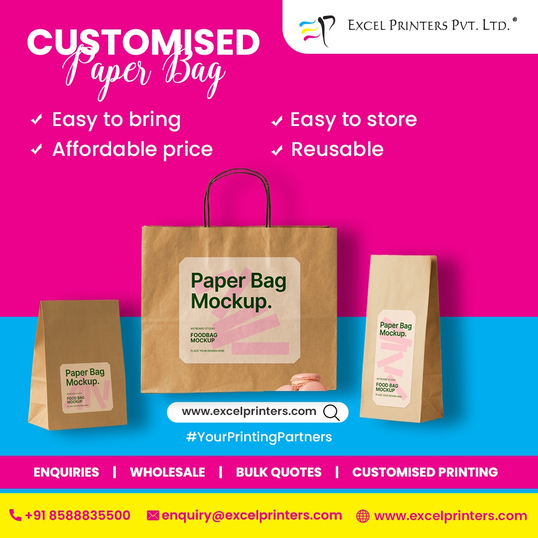 excel_printers's tweet image. Elevate your brand with Excel Printers&apos; Customizable Paper Bag Printing. Stylish, versatile, and eco-friendly, these bags offer a triple benefit – promoting your brand, serving practical needs, and contributing to sustainability.