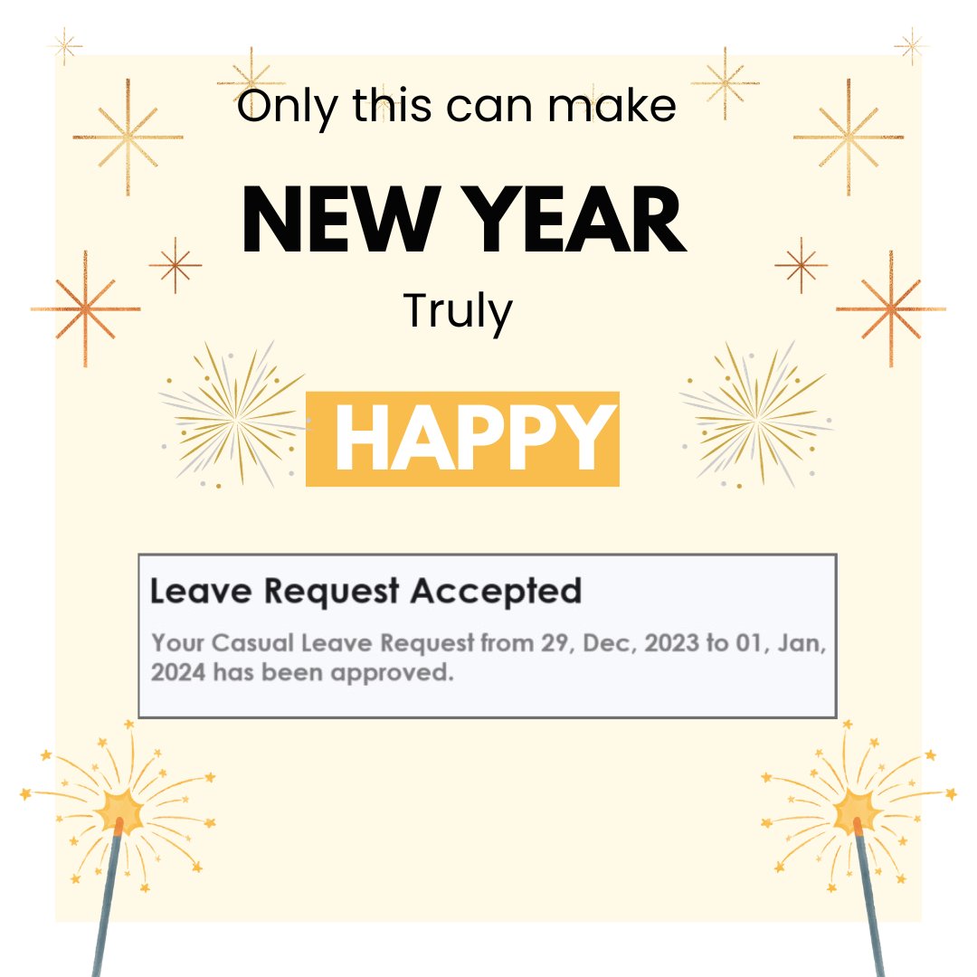jyoti_kat's tweet photo. How's your leave request status looking 😉 ?

#leave #leaveaccepted #newyearwishes #KhoGayeHumKaha #PassedAway #12thFail #AnanyaPanday #ViratKohli #NewYear2024 #Kalki2898AD #Kaatera #WTC25 #Vijayakanth #INDvSA #हमारी_संस्कृति_कितनी_महान #PranaliRathod #NewYearsEve #Resolution https://t.co/eIuV6Tvw7d