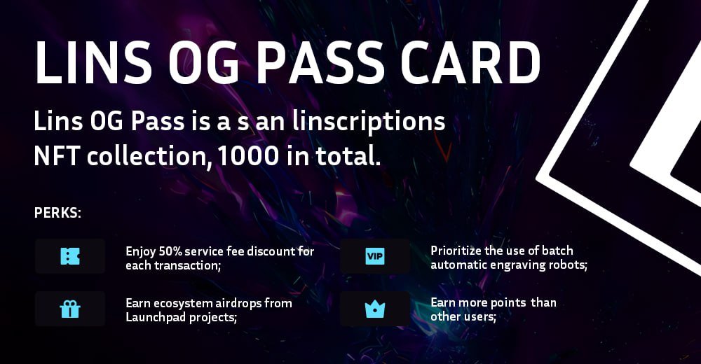 🌸Lins20是一个可扩展的智能注册协议。它创新地将智能合约集成到题词中，使索引和转移更加公平和透明。它还赋予题字更多的可扩展性，可以实现拆分、烧录、立桩、AMM交易等功能，官方铭文即将上线！ 
先抽2张ogpass卡   
关注推特 <a href="/linscription20/">Lins20👽Linea inscription</a> <a href="/Afei_th/">_啊翡🔶 BNB</a> 
点赞转发 tag两朋友