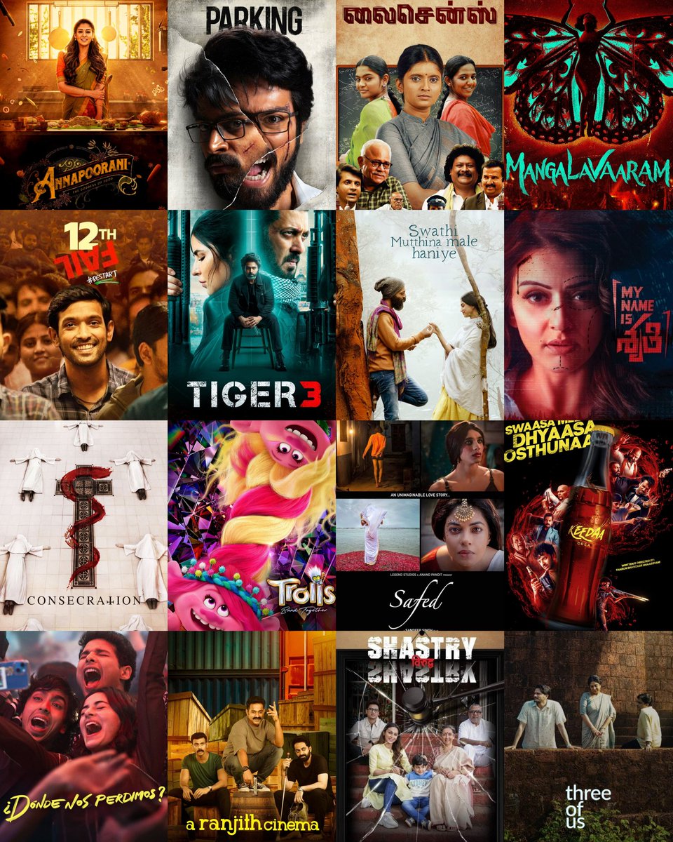 Sivaprasanth5's tweet photo. This week Releases in OTT ๐ฟ
(1/2)
Prime
#Tiger3
#SwathiMutthinaMaleHaniye
#MyNameisShruthi
#WeddingDotCon
#Consecration
#IttuSiBaat
#TrollsBandTogether
Hotstar
#Parking
#Mangalavaaram
#12thFail
Zee5
#Safed
#dono
#OnceUponTwoTimes
Aha
#KeedaaCola
#License
Etv
#SagiletiKatha https://t.co/cAdUulA8Qh