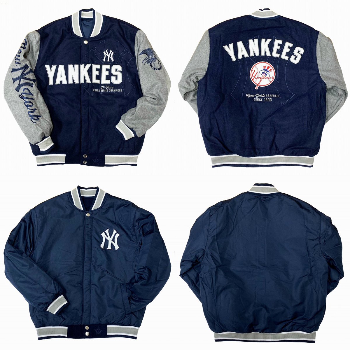 magicappleTOKYO's tweet image. 新入荷

【JH DESIGN】
REVERSIBLE JACKET

NYヤンキース、LAドジャーズ、CHIホワイトソックスの3チームのリバーシブルジャケットになります！
メルトンウールに中綿が入っており、防寒性も高く秋冬のアウターとして活躍してくれます！
一着で2通りの着方が楽しめますよ！

#mlb #prostandard