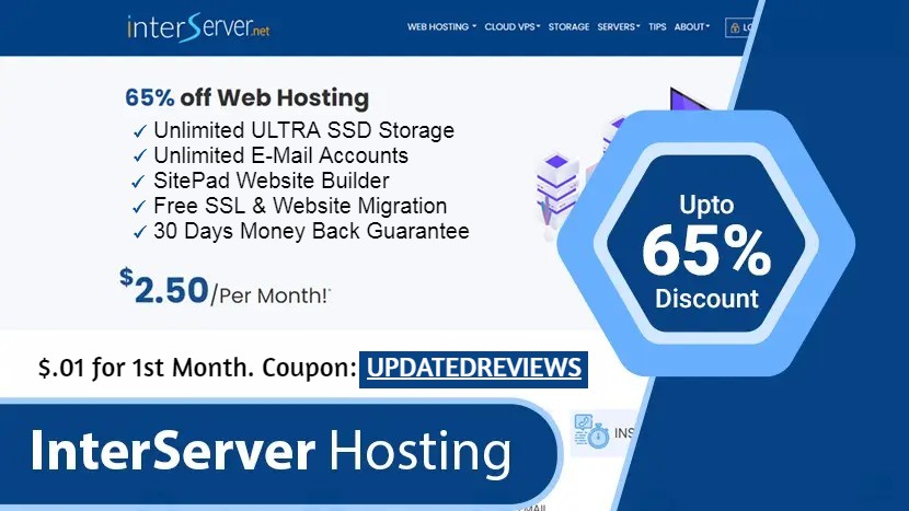 updatedreviews's tweet image. Get your first month&apos;s #SSD #Webhosting for as low as $0.01. Visit #InterServer, Use coupon UPDATEDREVIEWS at checkout: bit.ly/3vn2WPu 
This amazing deal is Applicable on All #Shared, #VPS, #WordPress, #eCommerceHosting and #CloudVPS Server Plans: bit.ly/3NGOwA0