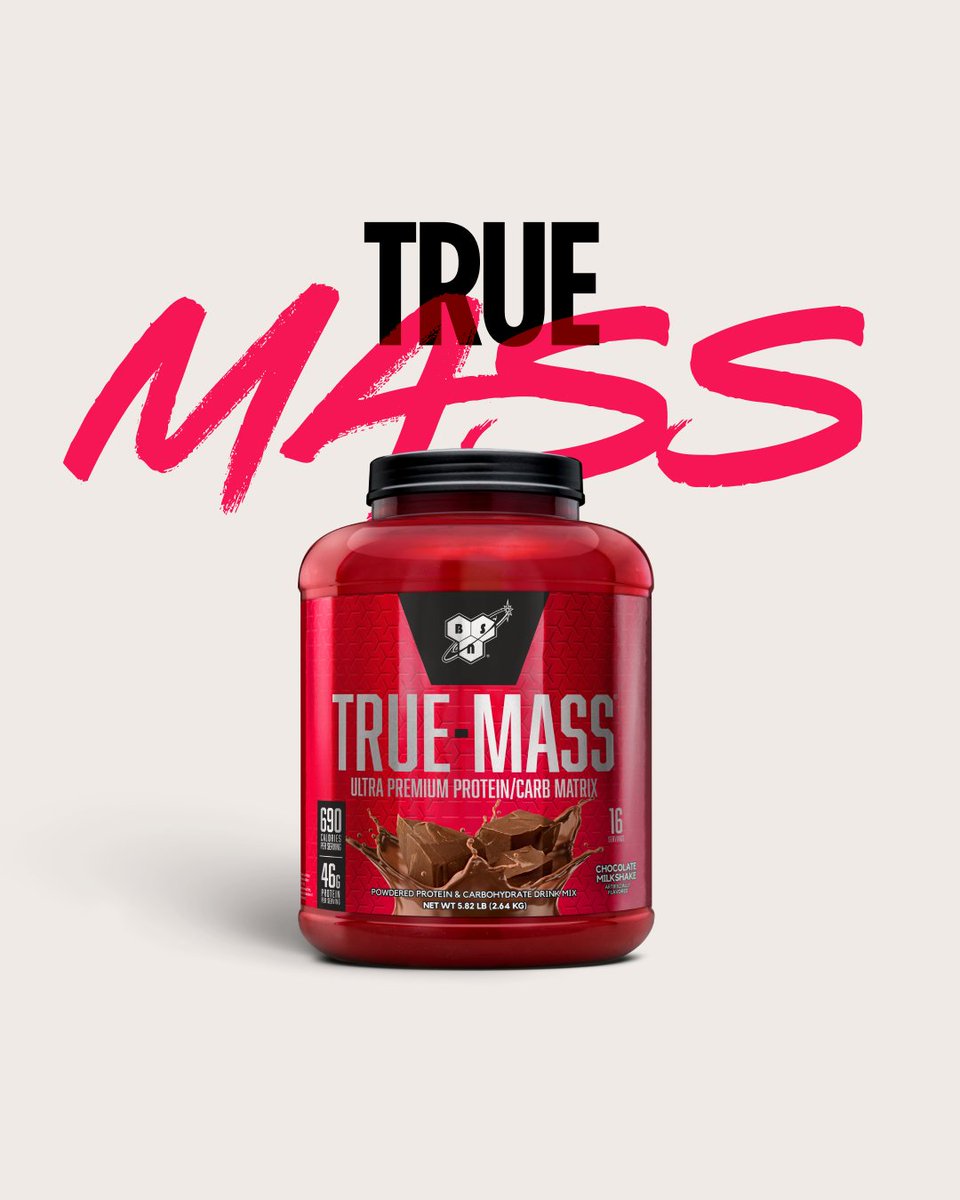 The ultra-premium gainer. TRUE-MASS. #BSNSupplements #TRUEMASS #Gains #Mass