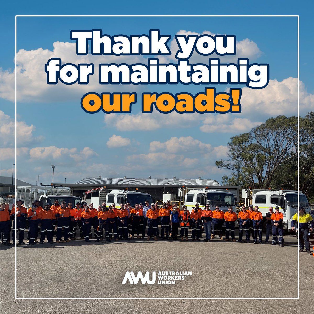 AWUnion's tweet photo. Thank you to all the AWU members working on the roads this summer, and helping Australians travel safely to see friends and family! 

#AWU #AWUnion #ausujnions #auspol #Unionsaus https://t.co/FO7tpeO1KU