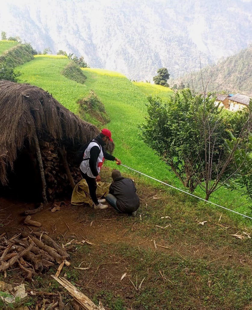 More than a month after a powerful earthquake struck western Nepal, the affected communities started building transitional shelters.

Volunteers from <a href="/NepalRedCross/">Nepal Red Cross Society</a> are actively helping with the reconstruction efforts by providing them technical guidance &amp; cash assistance.

The