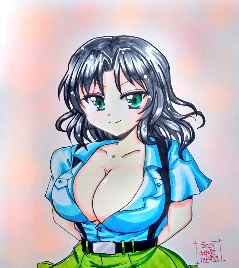 「青師団エル隊長色紙描きましたスペースに展示してますので、良かったら見に来てくださ」|🌸神原みずきのイラスト