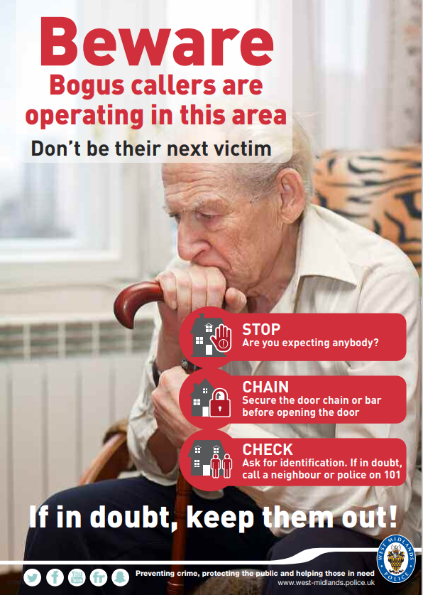 ShardEndWMP's tweet photo. We have seen a rise in distraction burglaries and bogus calling. Please be vigilant and ask for ID. https://t.co/c1ylqOPUlh