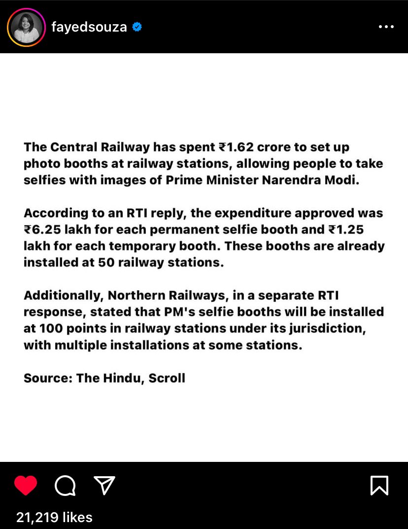vineetsen80's tweet photo. @SwatiRaj9294 @narendramodi @indianrailway__ @AshwiniVaishnaw Actually our govt is busy in setup of PM selfie point in all india’s railway stations. your safety is secondary matter, this is where our govt utilising our TAX.  No clean toilet, hours of delays in trains, no safety, sleeper &amp; Ac coaches are becoming general. but who cares😂 https://t.co/OQtipPv3xf
