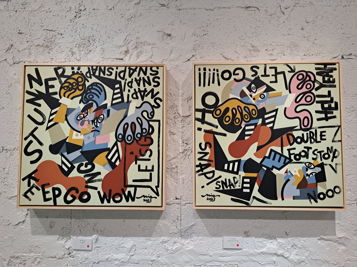 IqouONDmCo40636's tweet photo. SHibuyaPLATで開催されているLifeWithArtへ。
8月のプロレス芸術祭でPICASSOのようなタッチが印象的だったデザイナー岡崎さんの作品をみに。やはりPICASSOだ!力強い!
他デザイナーさんの作品も独創的で素晴らしく。
#岡崎実央
#LifeWithArt https://t.co/E3fRhyc3X3