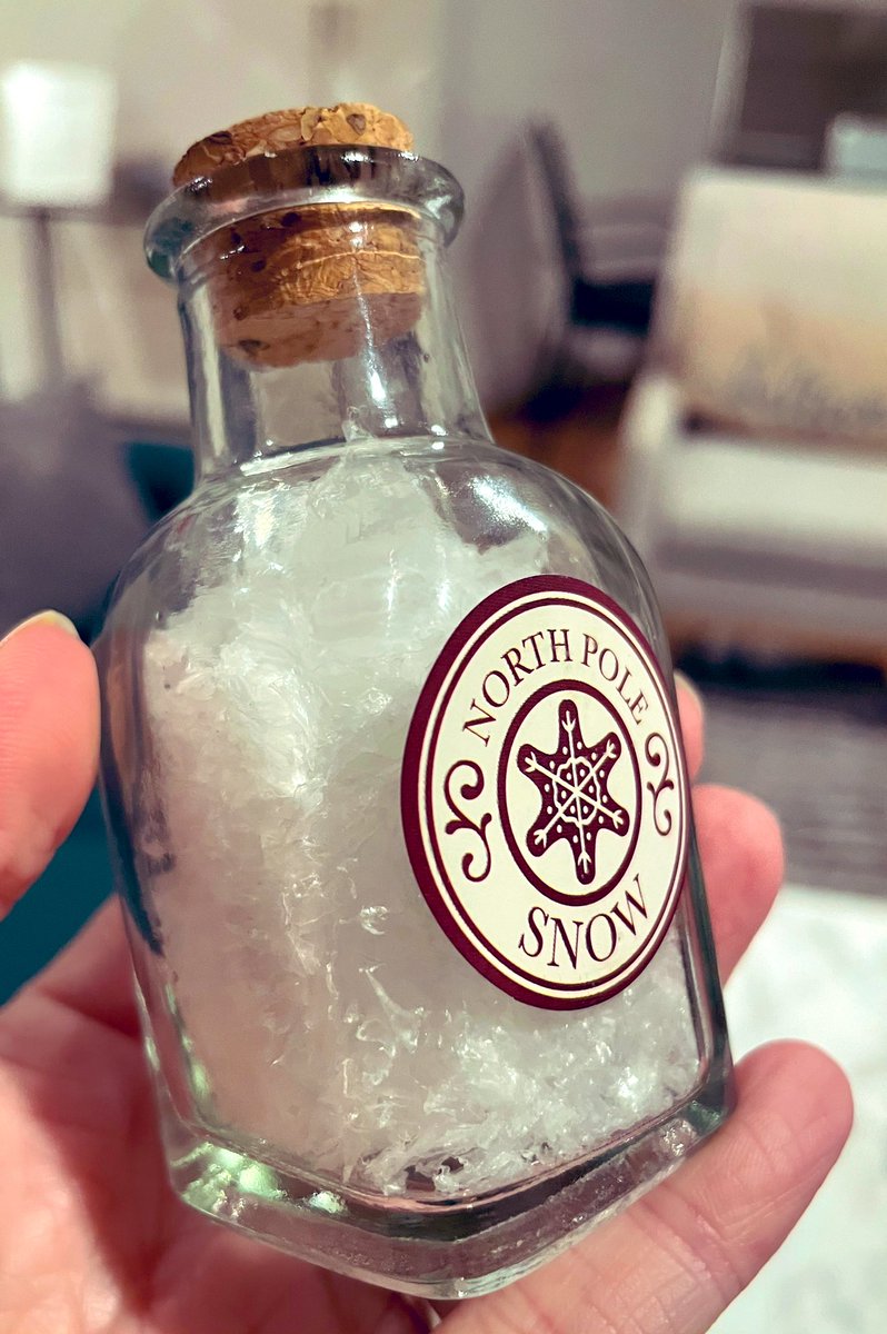smbrander's tweet photo. When your sweet well-meaning aunt gives each of your kids a bottle of microplastic snow flakes for Christmas, after asking if you have the summer off. Sigh, might toss these on the FTIR when I get back to Oregon 🫠 #firstgenproblems @pnwmicroplastic @Momademia https://t.co/tUYpYT7rqW