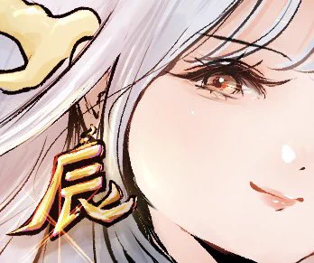 正月イラスト完成 くそダサいピアスが光る!!  年明けを待て!