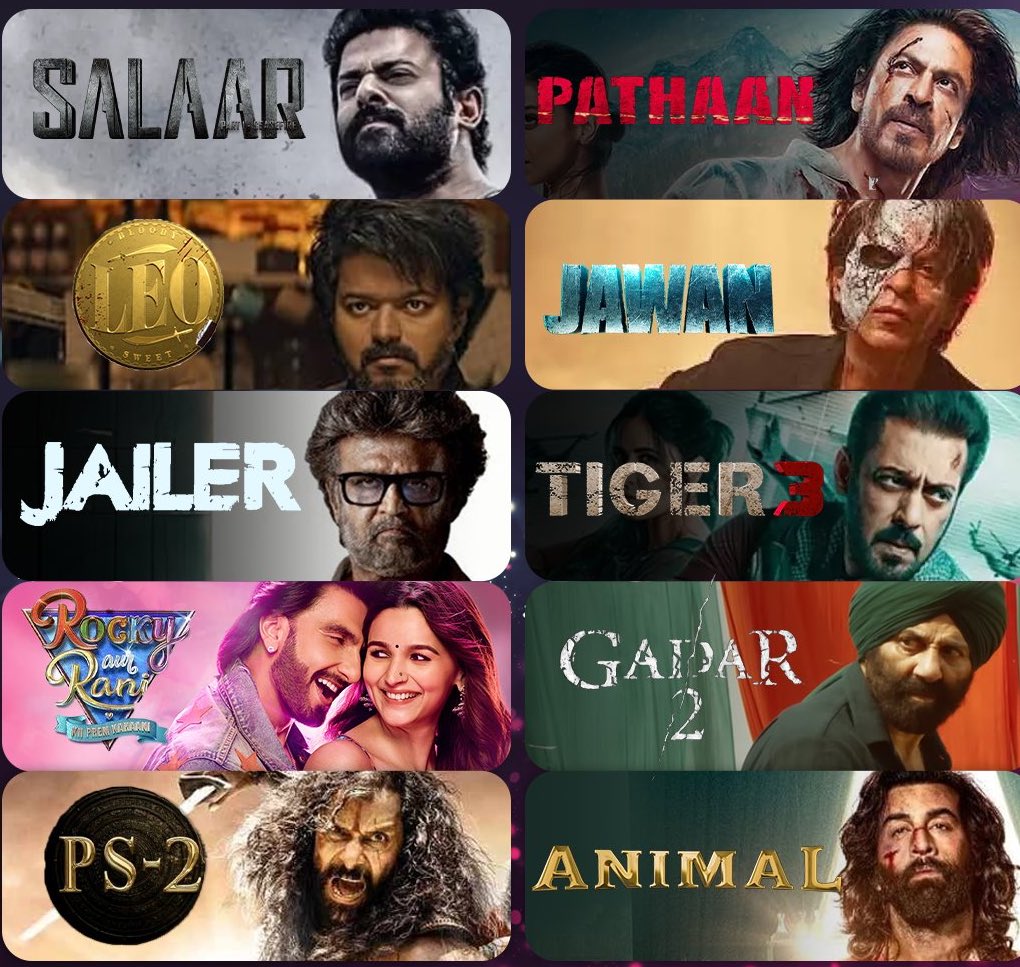 CinemorOfficial's tweet photo. What's your favorite movie of 2023? #SalaarCeaseFireHits500Crs #Dunki https://t.co/ppBy1Kz1t3