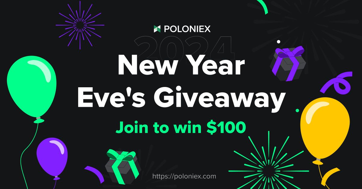 Poloniex New Year Giveaway, join to win $100! 🎇💰

1️⃣ Follow <a href="/Poloniex/">Poloniex Exchange</a> &amp; join  t.me/PoloniexEnglish

2️⃣ Like, RT &amp; Tag 3 friends

3️⃣ Share your local language of "Happy New Year" at comment section

*We'll pm 10 winners (with official account) after Jan 4th 🎉

#AirdropCrypto