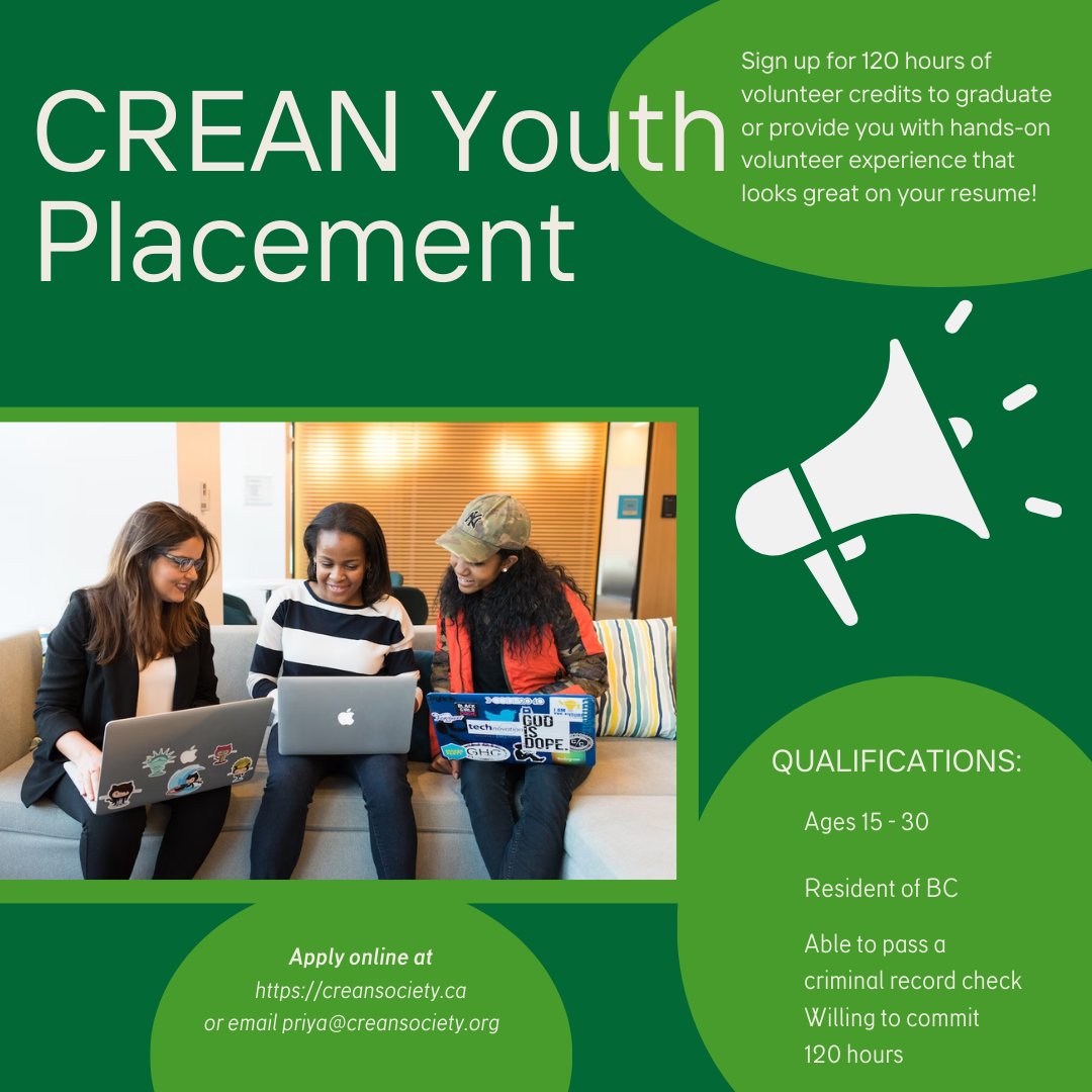 CREANSociety's tweet photo. Interested in volunteering as an event planner, graphic designer, digital marketer, research assistant, or thrift store assistant? Apply for our volunteer placement program today: https://t.co/BKwCsoi1ro https://t.co/yo8eDFpCSb
