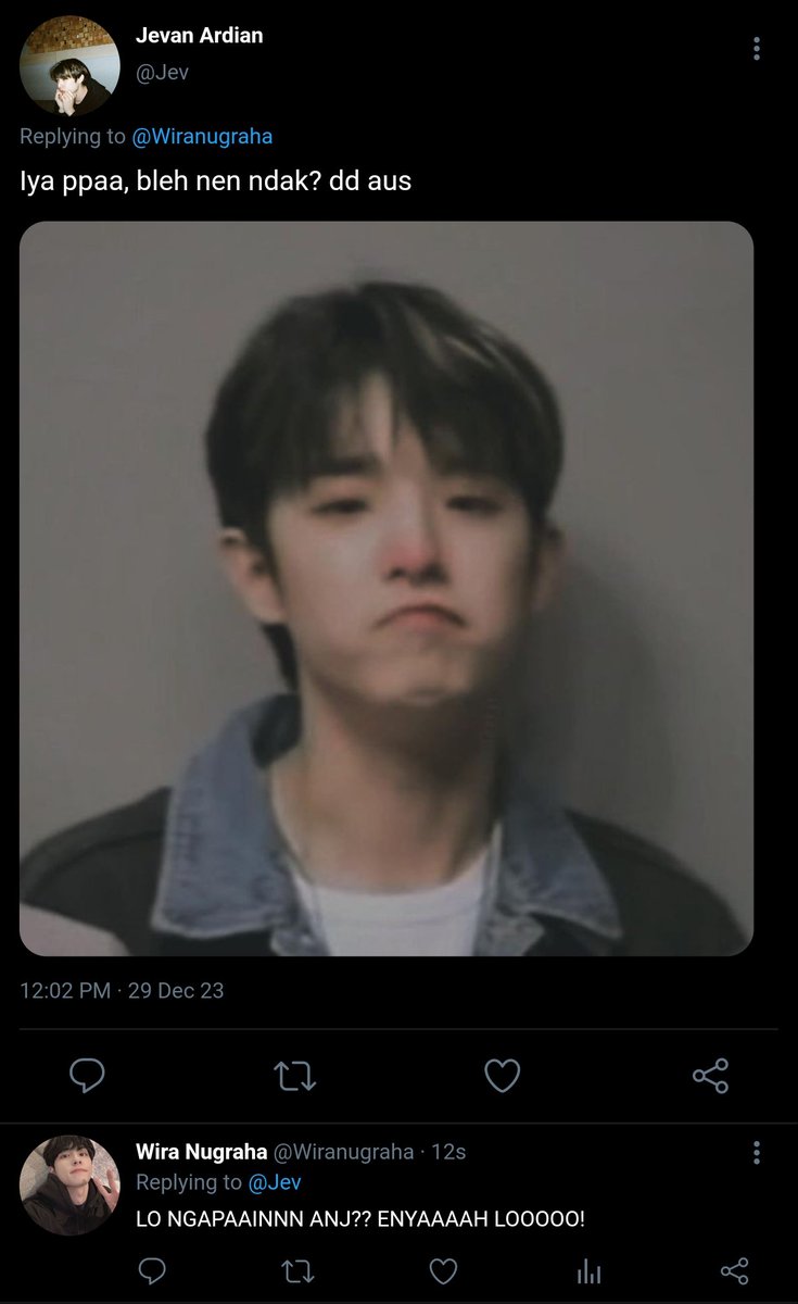 suuuubaak's tweet photo. Jaepil one tweet au;

Jevan-Wira universe.
—————————
Hai kidz

Cw // nen https://t.co/XoDDnTLTVJ