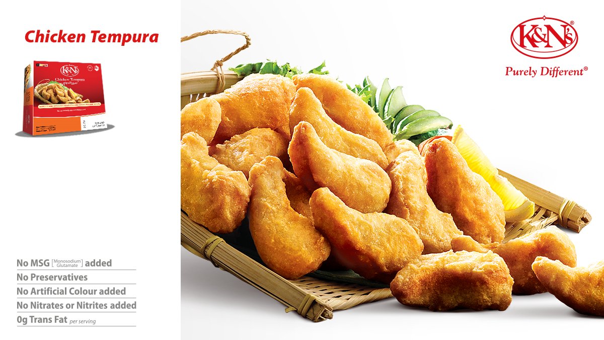 KandNsUAE's tweet photo. K&amp;N's Chicken Tempura - Tempura battered, nugget-shaped chicken patties https://t.co/XKi9mplxKX
Available at: https://t.co/rFlsq6qq3o
Subscribe to our YouTube channel: https://t.co/dT2W3epSwd
#ChickenTempura #BreadedSelection #KandNsUAE https://t.co/ONvHNQiGPH