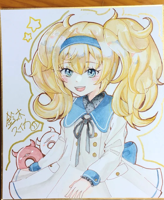 いよいよ明日!!コミケ!! ニパさんのスペースでお手伝いしてます!! 新刊のグラーフ合同も参加していますよ  色紙4枚、持っていきます!!気になる方はぜひお立ち寄りください。1枚「3000円」になります  明日お会いできるのを楽しみにしてます!!よろしくお願いします