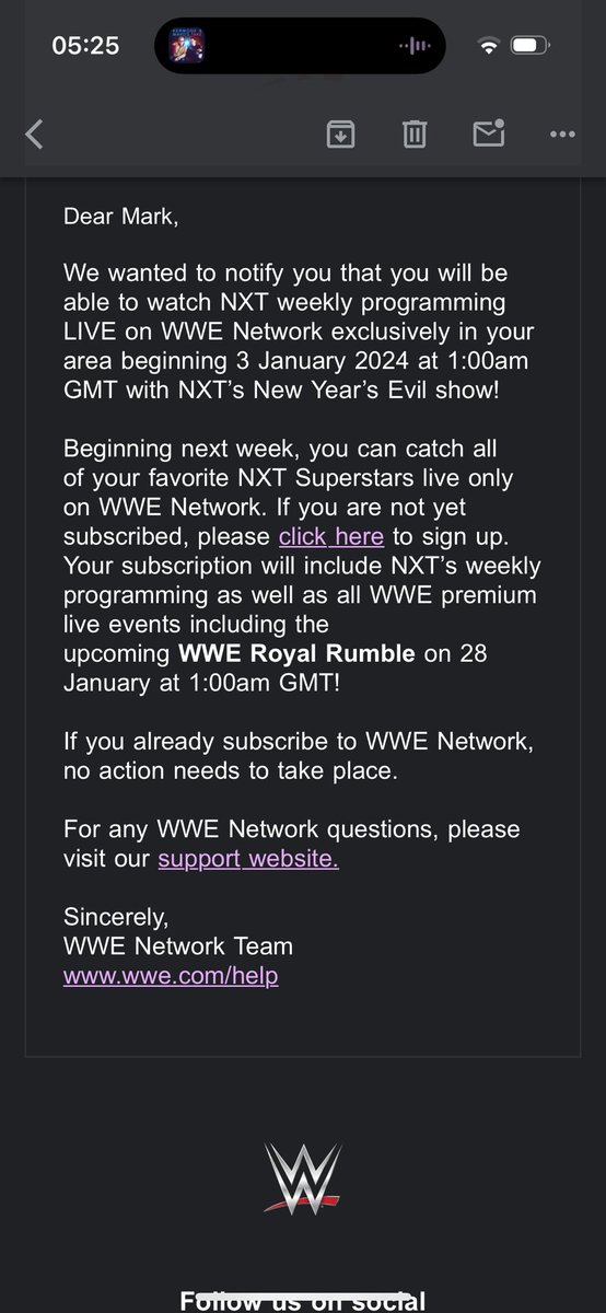 mark_greg's tweet photo. @Zachary__reeder @WWENXT @WWE @tntsports Sorry, I meant about this announcement coming a few hours later… https://t.co/swgnjkfoX3
