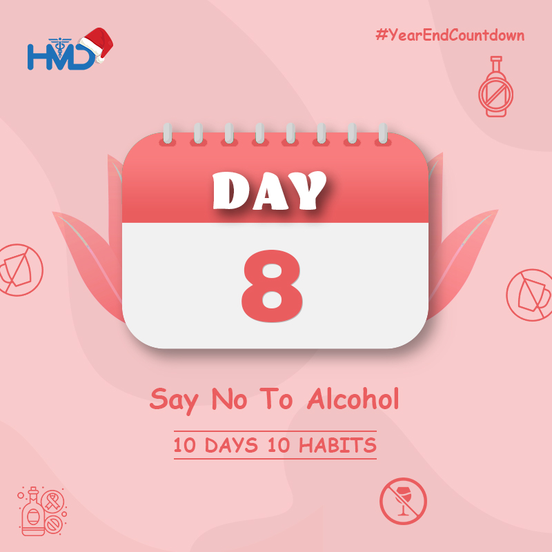 hmdhealthcare's tweet photo. Adopt a healthier lifestyle by reducing your #Alcohol intake. Whether it’s a glass of wine or weekend cocktails, drinking in moderation can improve well-being, promote #Mental clarity and heighten energy levels. #YearEndCountdown #HealthyChoices #HMD #HMDHealthcare https://t.co/nSv1QtVF5y