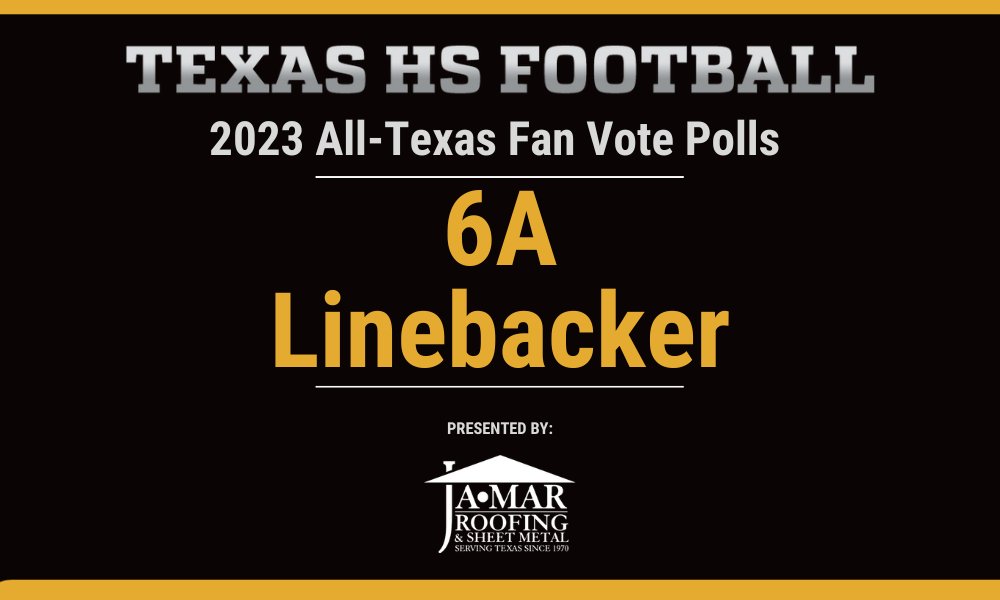 texashsfootball's tweet photo. Vote for the 6A Linebacker of the Year

Vote here: https://t.co/iMAt28NFas https://t.co/nthcyoQsrx
