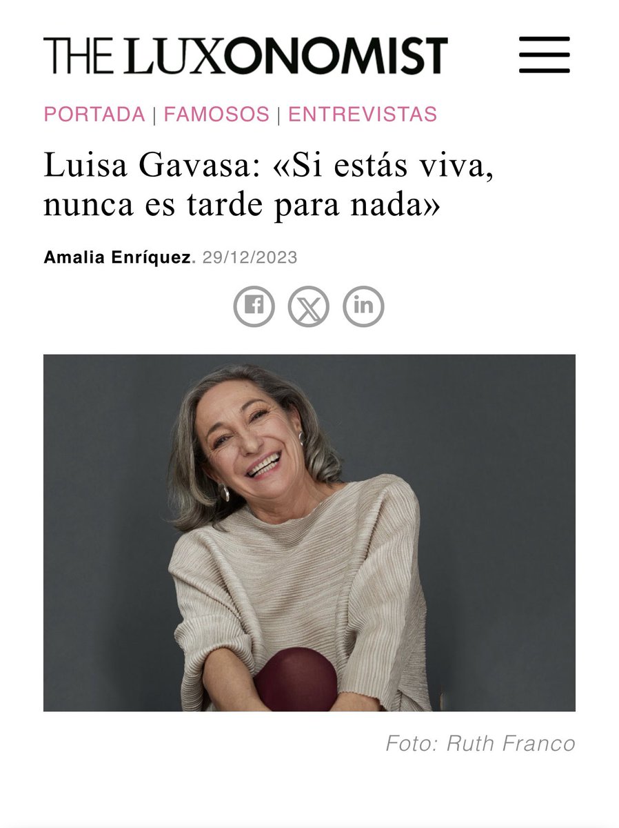 #Paris70 y #ElMaestroQuePrometioElMar sitúan a #LuisaGavasa en el top del momento…

#DeCerca 👇🏻

theluxonomist.es/famosos/entrev…