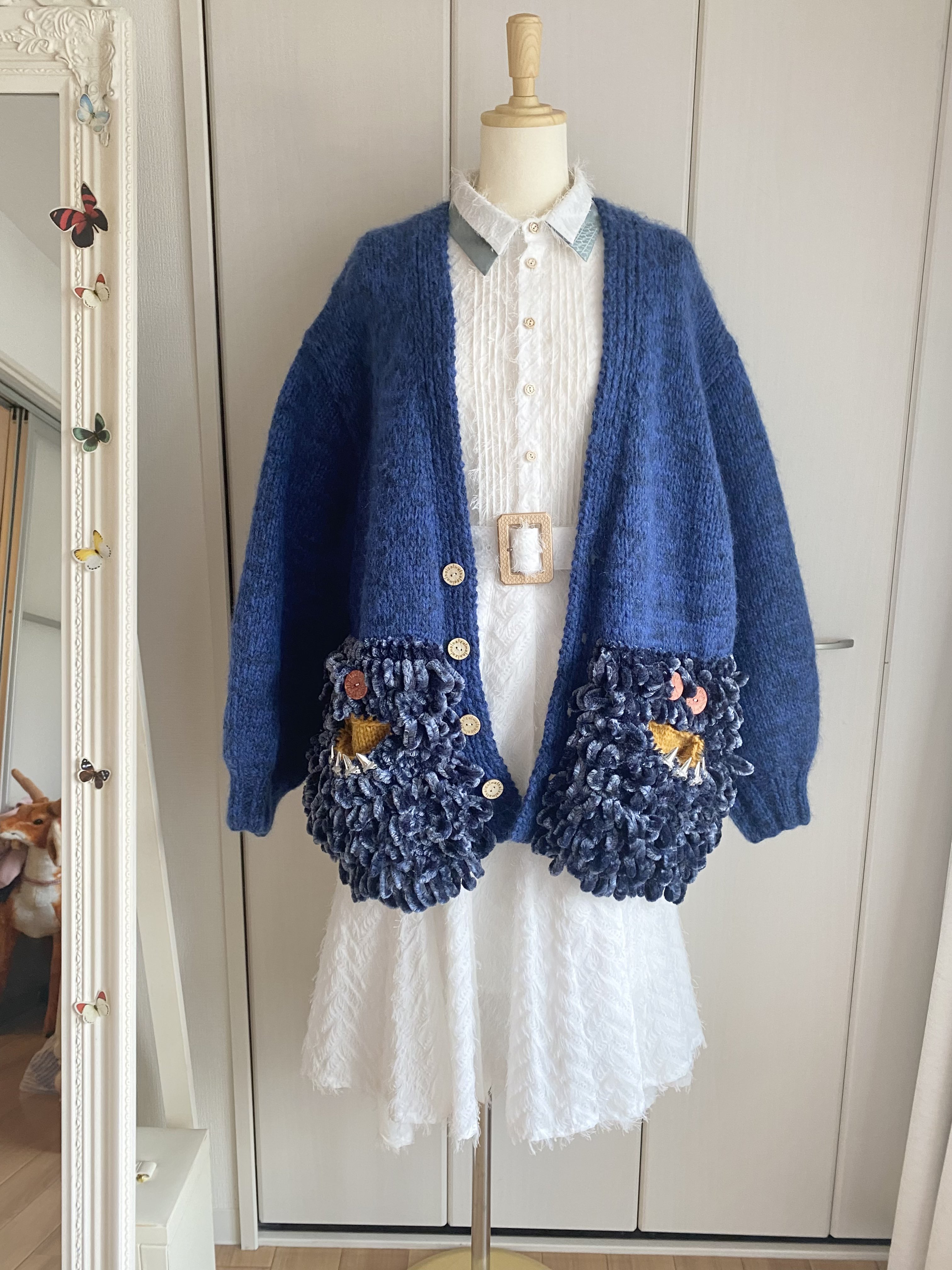 hazama - monster pocket cardigan