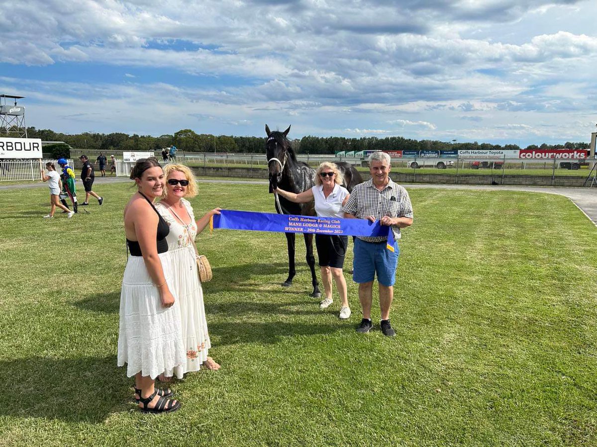 Congratulations to <a href="/NOELM_SMITH/">Noel Mayfield-Smith</a> and the connections of SCOTLAND taking out the Mane Lodge @ Magics Super Maiden at <a href="/coffs_racing/">Tim Saladine</a> 
<a href="/mmsnippets/">Magic Millions</a> <a href="/garykliese/">Gary Kliese</a> <a href="/P_L_Looker/">Priscilla Looker</a> <a href="/KildareEmma/">Emma Mayfield-Smith</a>
